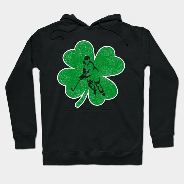 Hockey Shamrock Clover Vintage T-Shirt Irish Gift Hoodie by Dunnhlpp